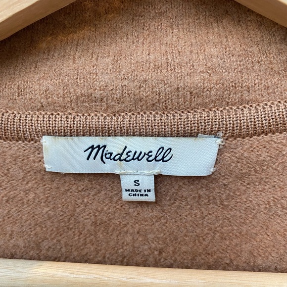 Madewell Lisbon Tan Merino Wool Sweater Jacket - Picture 6 of 10